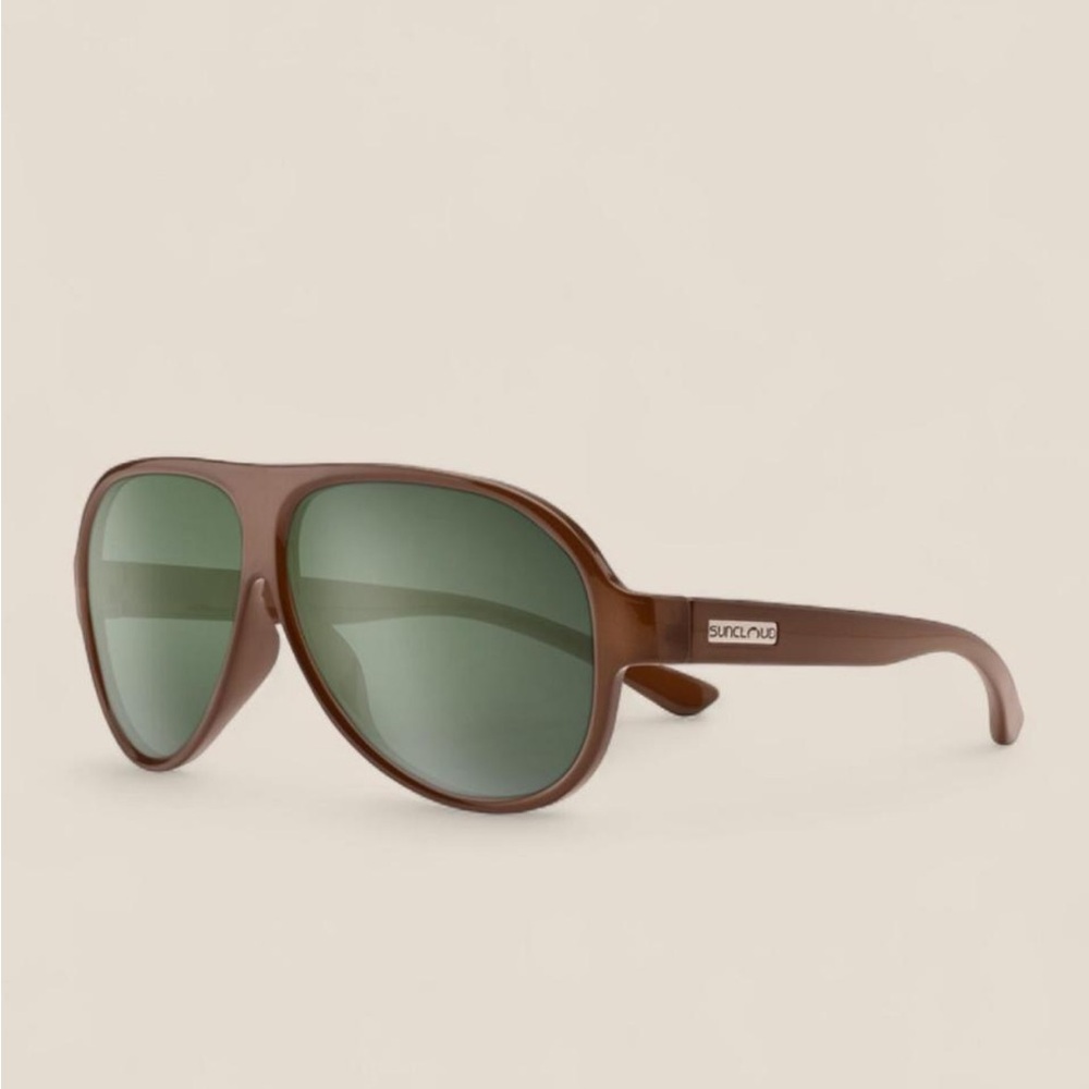 SUNCLOUD Brown Aviator Sunglasses